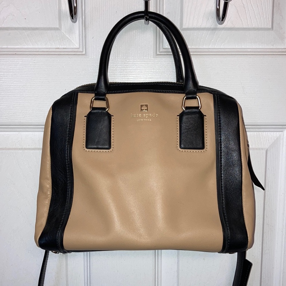 Kate Spade tan and black handbag